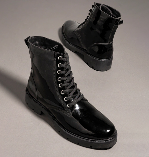 Women Black Pro Guard Ankle Casual Boots